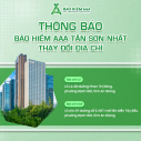 THÔNG BÁO THAY ĐỔI ĐỊA ĐIỂM TỔNG CÔNG TY CỔ PHẦN BẢO HIỂM AAA - CHI NHÁNH RẠCH GIÁ (CẬP NHẬT THÁNG 3/2026)