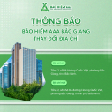 THÔNG BÁO THAY ĐỔI ĐỊA ĐIỂM TỔNG CÔNG TY CỔ PHẦN BẢO HIỂM AAA - CHI NHÁNH BẮC GIANG (CẬP NHẬT THÁNG 09/2026)