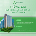 THÔNG BÁO THAY ĐỔI ĐỊA ĐIỂM TỔNG CÔNG TY CỔ PHẦN BẢO HIỂM AAA - CHI NHÁNH ĐỒNG BẮC BỘ (CẬP NHẬT THÁNG 09/2026)