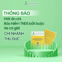 THÔNG BÁO MẤT ẤN CHỈ BẢO HIỂM TNDS BẮT BUỘC XE CƠ GIỚI - CHI NHÁNH THỦ ĐỨC (CẬP NHẬT 27/11/2025)